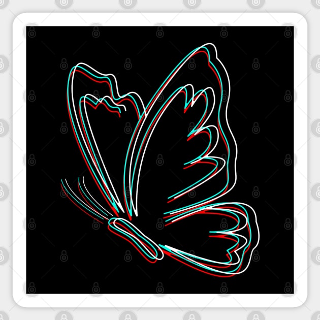 AESTHETIC BUTTERFLY CLASSIC 3D GLITCH Sticker by JWOLF